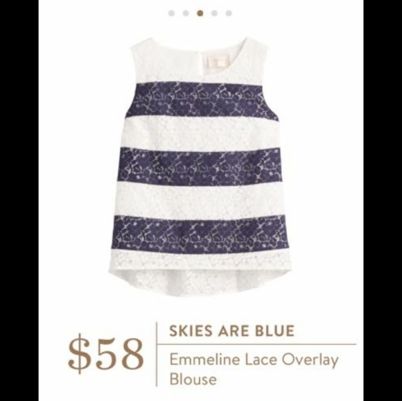 Skies Are Blue Tops - Stitch Fix lace top